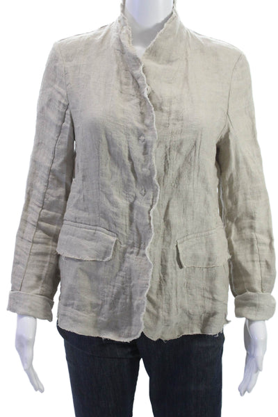 Kristensen Du Nord Womens Beige Basic Jacket Long Sleeve Button Size 1