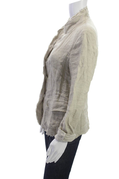 Kristensen Du Nord Womens Beige Basic Jacket Long Sleeve Button Size 1