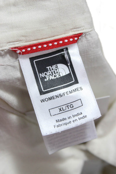 The North Face Womens Ivory Cotton Collared Long Sleeve Button-Up Basic Size XL
