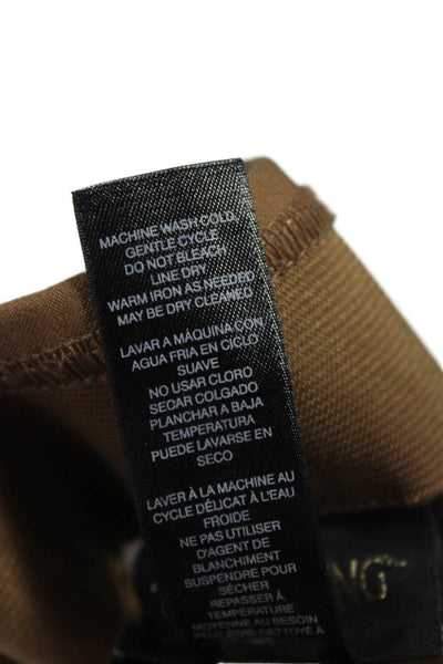 Chicos Womens Ankle Leggings Brown Rayon Solid Inseam 25in Size 25