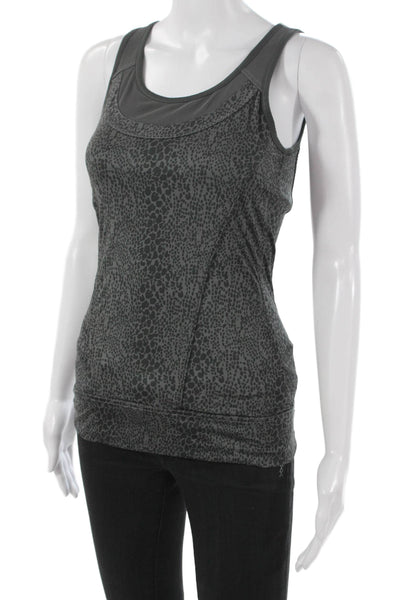 Adidas by Stella McCartney Womens Basic Gray Scoop Neck Sleeveless Tank Size S
