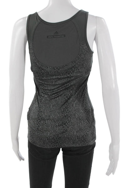 Adidas by Stella McCartney Womens Basic Gray Scoop Neck Sleeveless Tank Size S