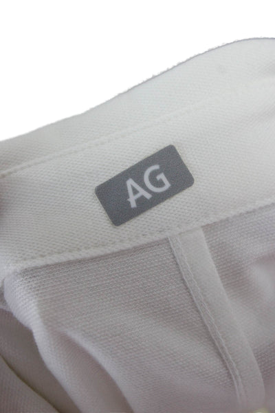 Lululemon Mens Button Front Long Sleeve Collared Pocket Shirt White Size Medium
