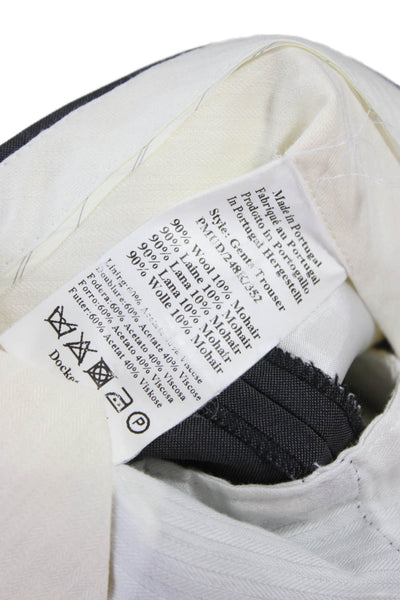 Paul Smith Mens Dress Pants Gray Wool Button Closure Size 32