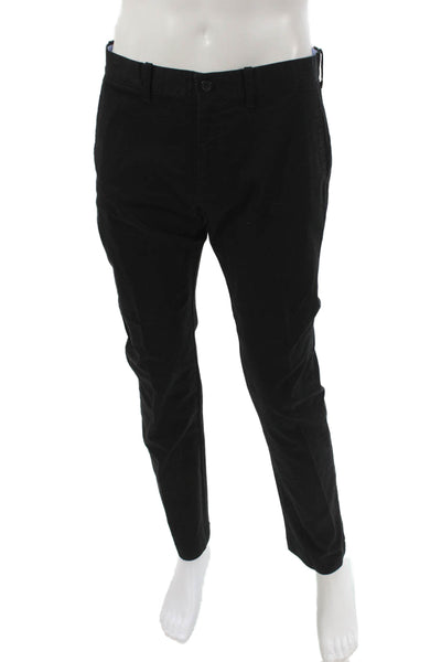 J Crew Mens Black Chino Pants 98% Cotton Size 32