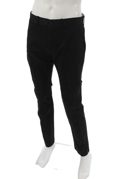 J Crew Mens Black Chino Pants 98% Cotton Size 32