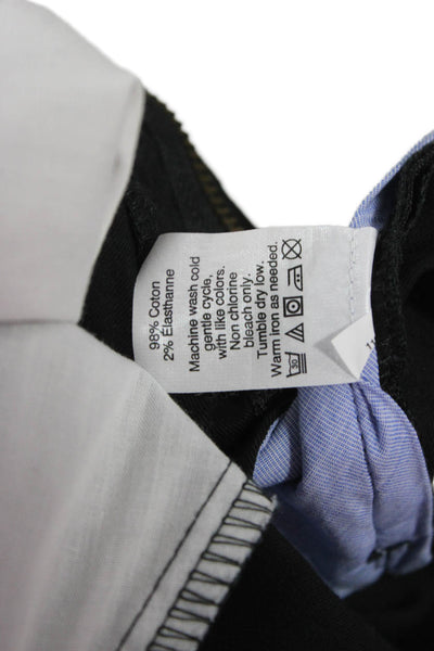 J Crew Mens Black Chino Pants 98% Cotton Size 32