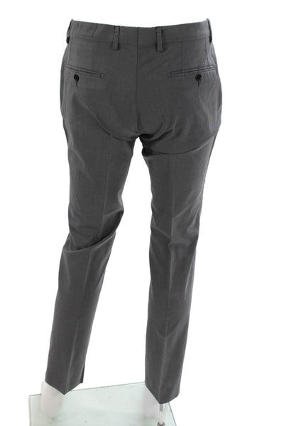 Tombolini Mens Dress Pants Gray Virgin Wool Button Size 48