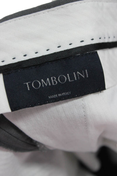 Tombolini Mens Dress Pants Gray Virgin Wool Button Size 48