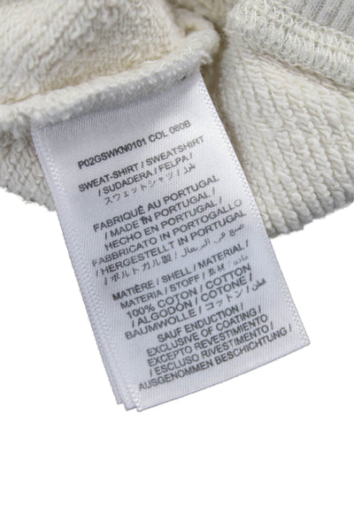 Bonpoint Girls Cotton Printed Crew Neck Pullover Sweatshirt Gray Size 6A