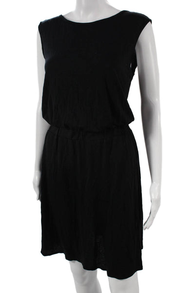 Athleta Womens Tank Dress Black Lyocell Petites Sleeveless Size XS