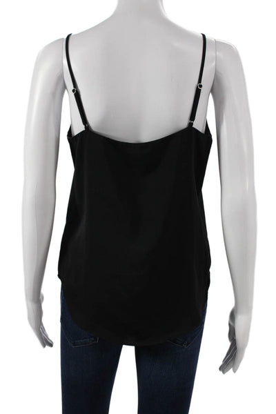 J Crew Women Black Polyester V-Neck Sleeveless Camisole Petite Size 4