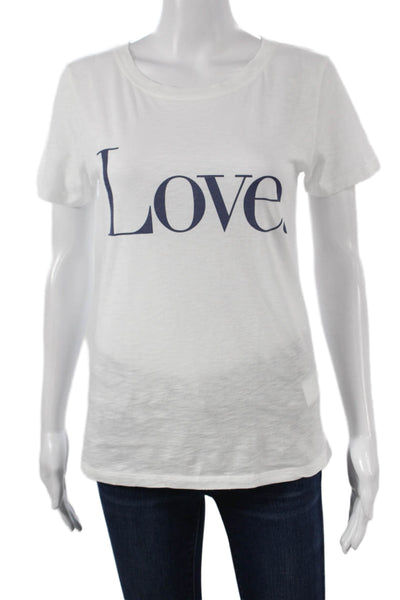 J Crew Women White Supima Cotton Crew Neck Short Sleeve Basic T-Shirt Size S