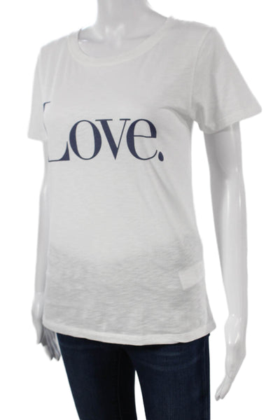 J Crew Women White Supima Cotton Crew Neck Short Sleeve Basic T-Shirt Size S