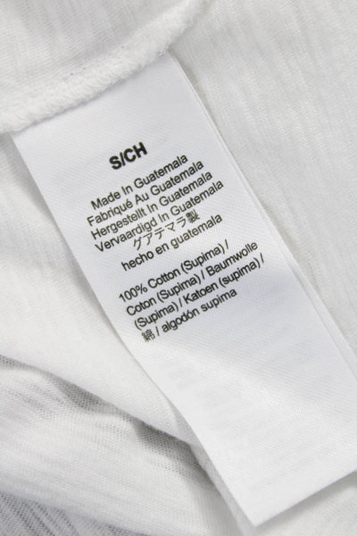 J Crew Women White Supima Cotton Crew Neck Short Sleeve Basic T-Shirt Size S