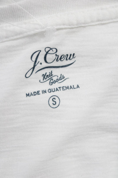 J Crew Women White Supima Cotton Crew Neck Short Sleeve Basic T-Shirt Size S