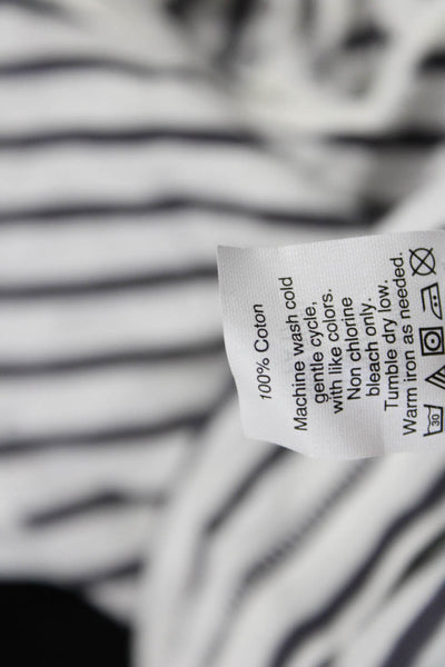 Madewell Womens Striped Cotton Long Sleeve T-Shirt White Size S