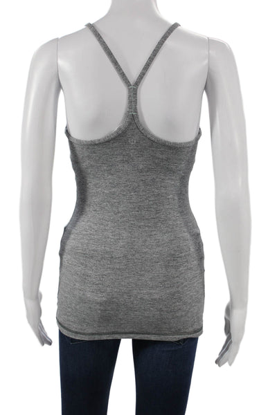Lululemon Women Basic Scoop Neck Sleeveless Tank Gray Nylon Blend Size S