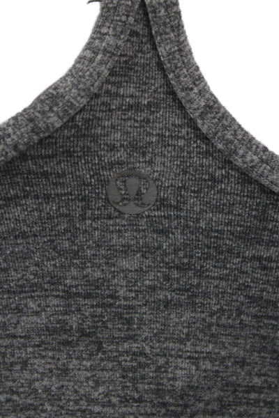 Lululemon Women Basic Scoop Neck Sleeveless Tank Gray Nylon Blend Size S