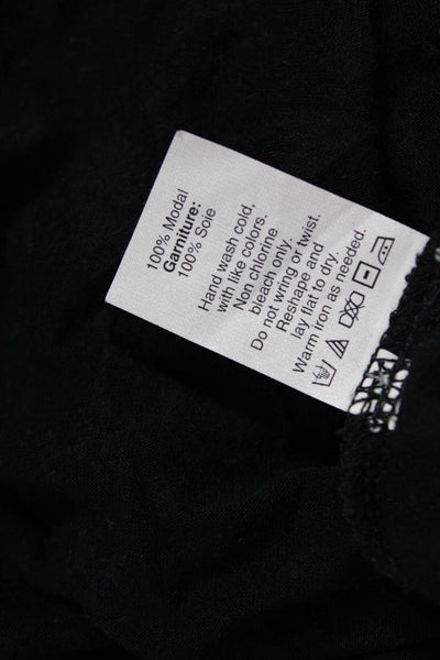 J Crew Womens Basic Modal Scoop Neck T-Shirt Sleeveless Black Size XS