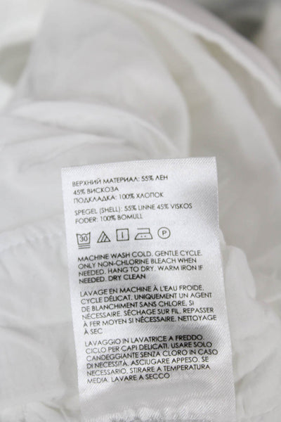 Club Monaco Womens Hot Pants White Linen Button Size 0