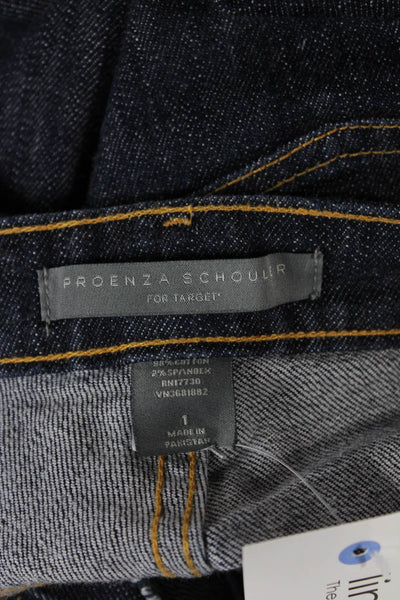 Proenza Schouler For Target Juniors Skinny Jeans Blue Button Fly Size 1