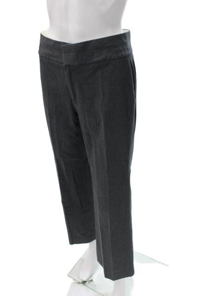 Banana Republic Women Dress Pants Gray 90% Cotton Zip Petite Size 2P