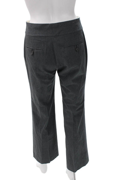 Banana Republic Women Dress Pants Gray 90% Cotton Zip Petite Size 2P