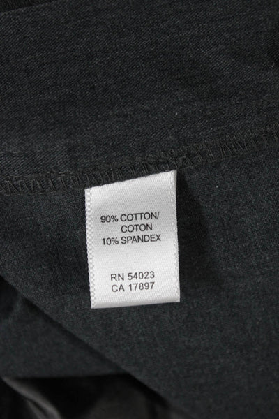 Banana Republic Women Dress Pants Gray 90% Cotton Zip Petite Size 2P