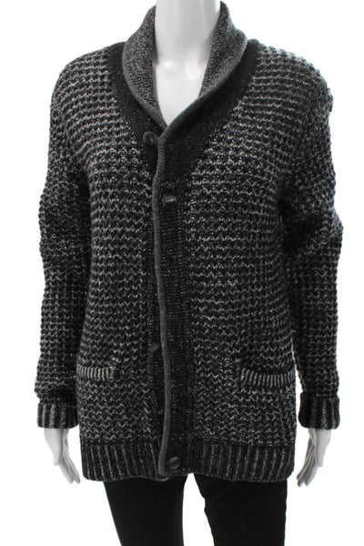 Rag & Bone Mens Collared Abstract Multicolor Cotton Cardigan Long Sleeve Size S