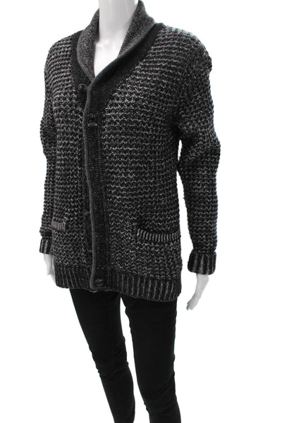 Rag & Bone Mens Collared Abstract Multicolor Cotton Cardigan Long Sleeve Size S