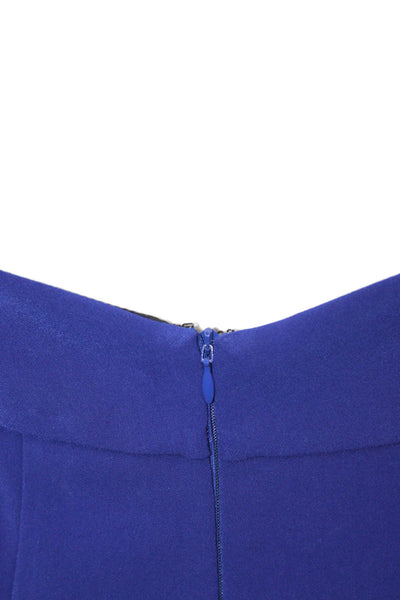 Dion Lee Womens Blue Sleeveless High Neck Pencil Dress Midi Size 4