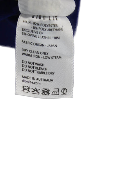Dion Lee Womens Blue Sleeveless High Neck Pencil Dress Midi Size 4