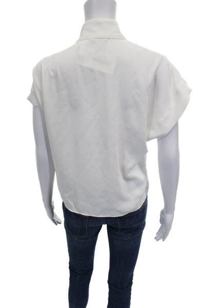 Zara Womens Basic Sleeveless High Neck White Blouse Size XS