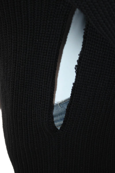 525 Womens Cotton Black Pullover Sweater Crew Neck Long Sleeve Size M