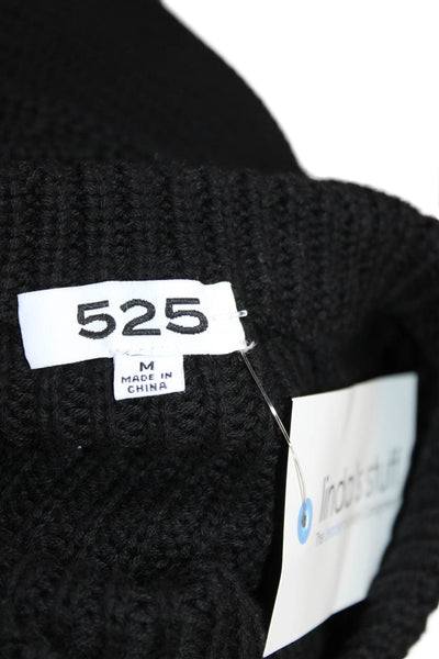 525 Womens Cotton Black Pullover Sweater Crew Neck Long Sleeve Size M