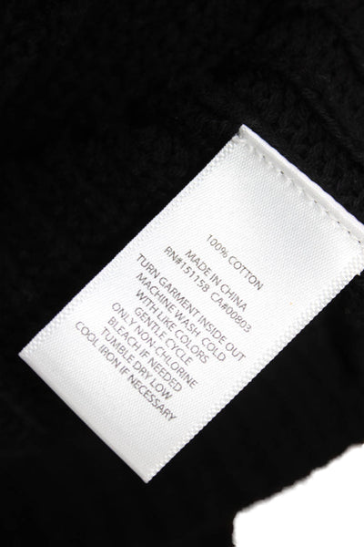 525 Womens Cotton Black Pullover Sweater Crew Neck Long Sleeve Size M