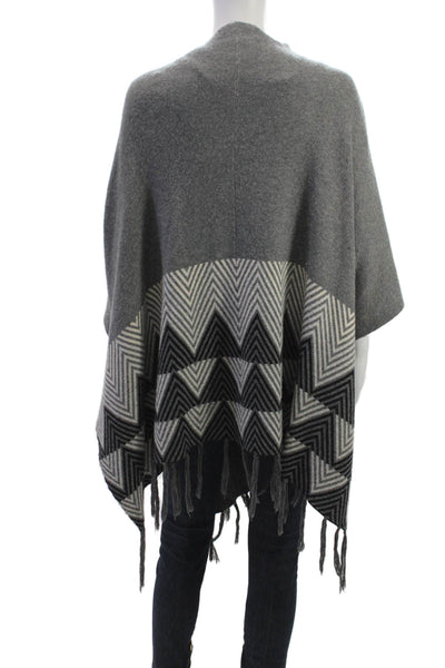Penelope Leroy Women Cardigan Gray V Neck 3/4 Sleeve Size One Size