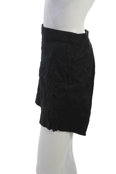 Banana Republic Women Bermuda Linen Black Shorts Size S