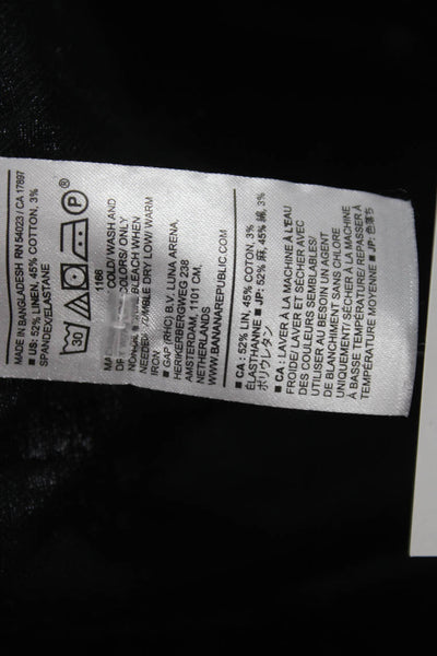 Banana Republic Women Bermuda Linen Black Shorts Size S