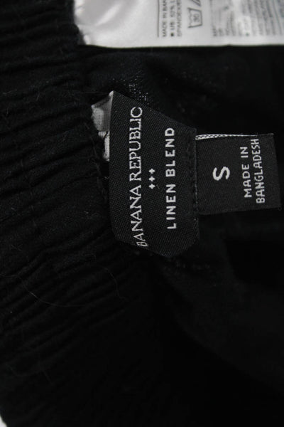 Banana Republic Women Bermuda Linen Black Shorts Size S
