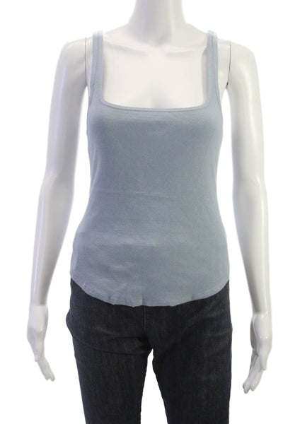 FP Movement Womens Basic Cotton Square Neck Sleeveless Tank Blue Size M