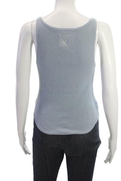 FP Movement Womens Basic Cotton Square Neck Sleeveless Tank Blue Size M
