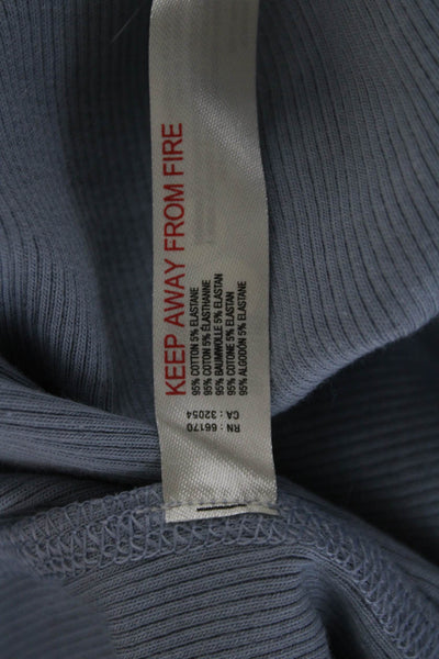 FP Movement Womens Basic Cotton Square Neck Sleeveless Tank Blue Size M