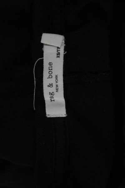 Rag & Bone Womens Black Pima Cotton Short Sleeve Round Neck T-Shirt Size XS