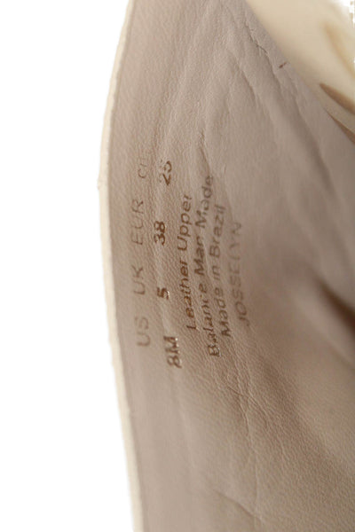 Sam Edelman Womens Suede Slide On Sandals Heels Beige Size 8