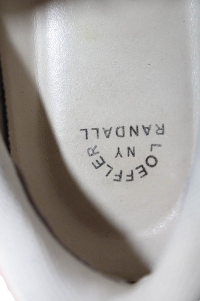 Loeffler Randall Womens Suede Trim Low Top Sneakers White Size 8.5