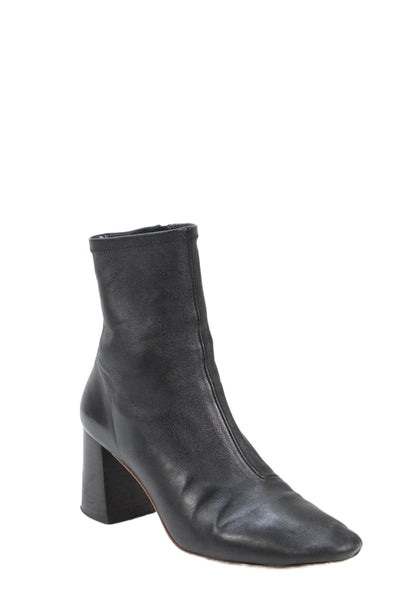 Loeffler Randall Womens Leather Ankle Boots Black Size 9B