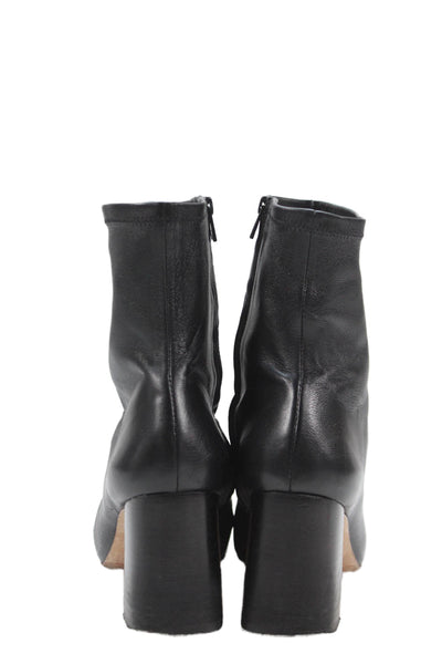 Loeffler Randall Womens Leather Ankle Boots Black Size 9B