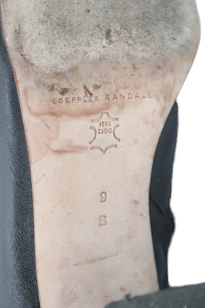 Loeffler Randall Womens Leather Ankle Boots Black Size 9B